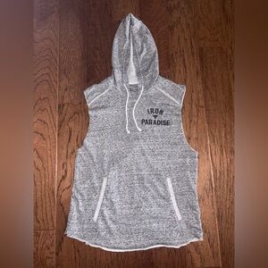 Under Armour Project Rock Iron Paradise Sleeveless Hoodie Mens Large Gray